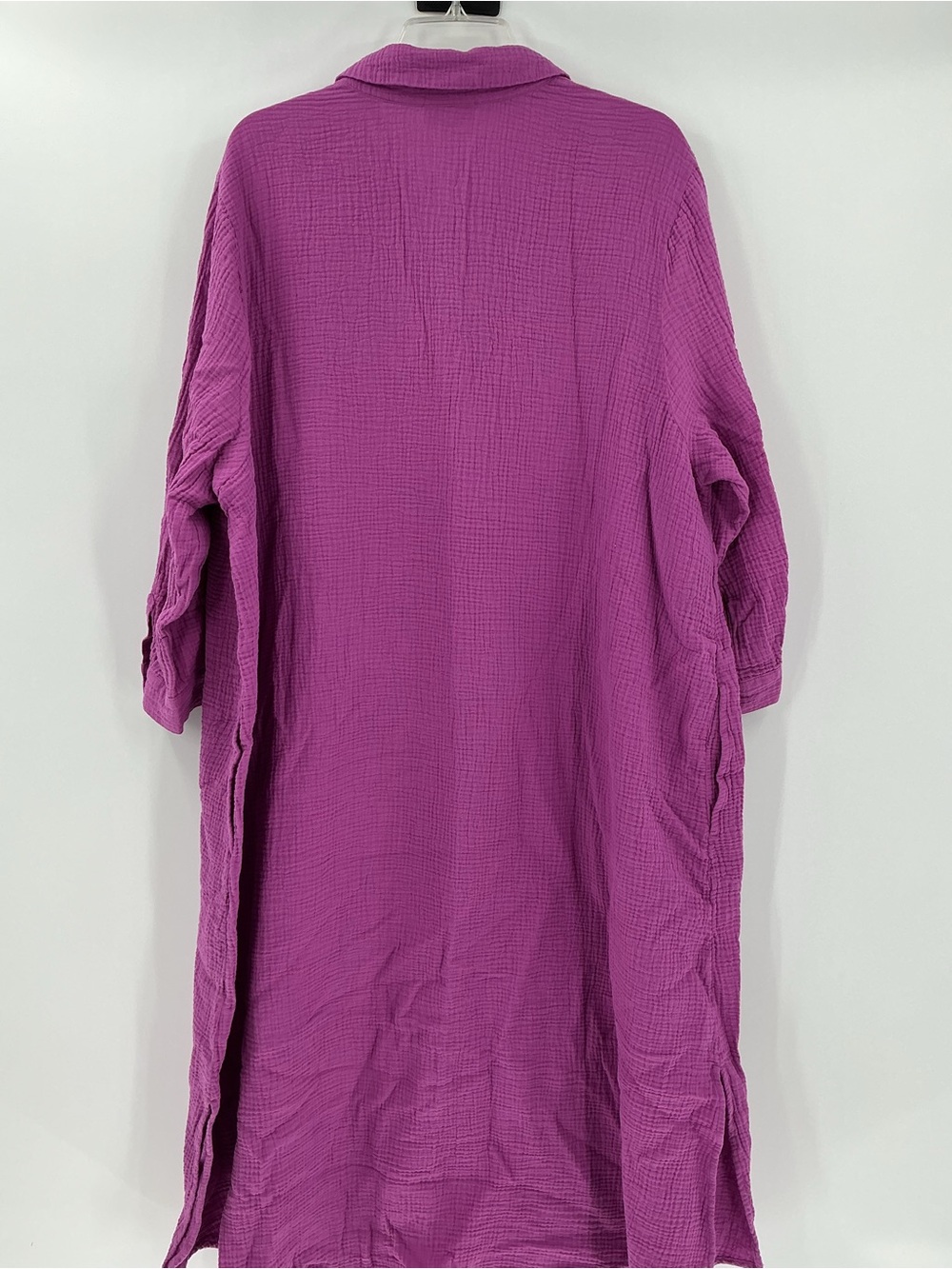 J. Jill Magenta Button-Front Tunic Dress - Picture 4 of 7